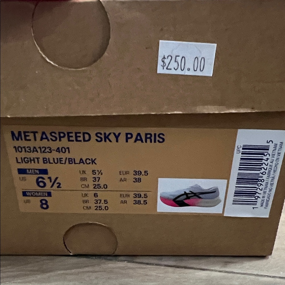 ASICS Metaspeed Sky Paris unisex size men’s 6.5/women’s 8. New in box! - Picture 2 of 9